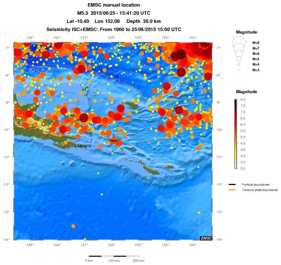 regional magnitude historical seismicity