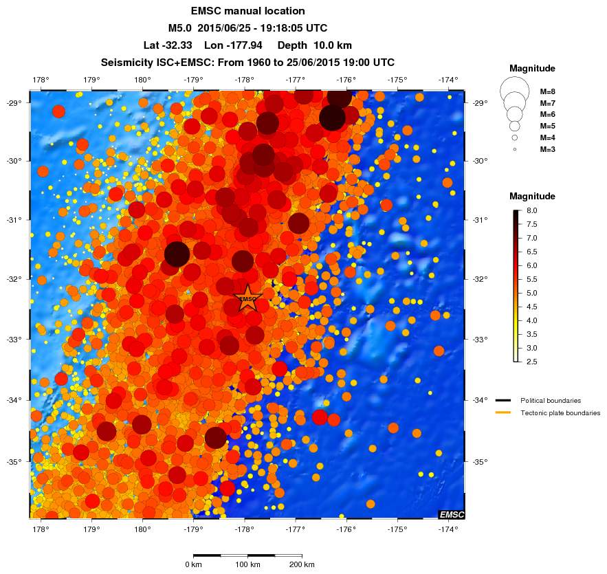 regional magnitude historical seismicity