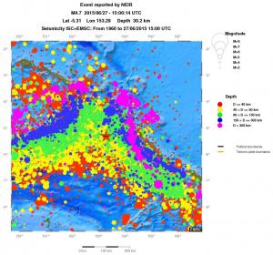 regional historical seismicity