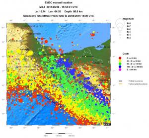 regional historical seismicity