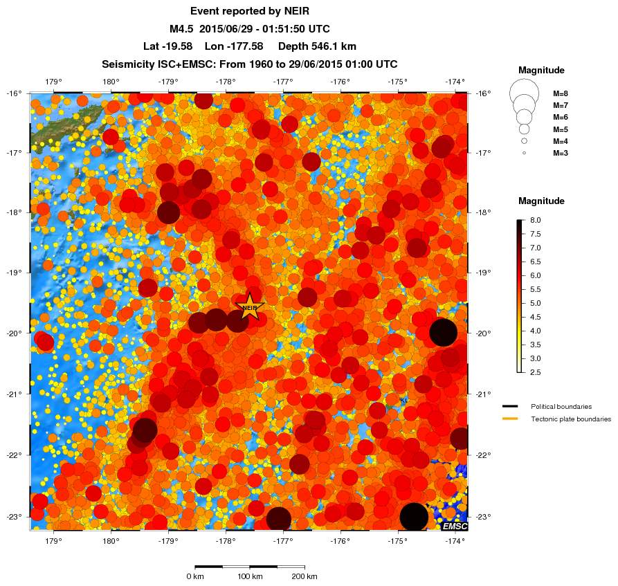 regional magnitude historical seismicity