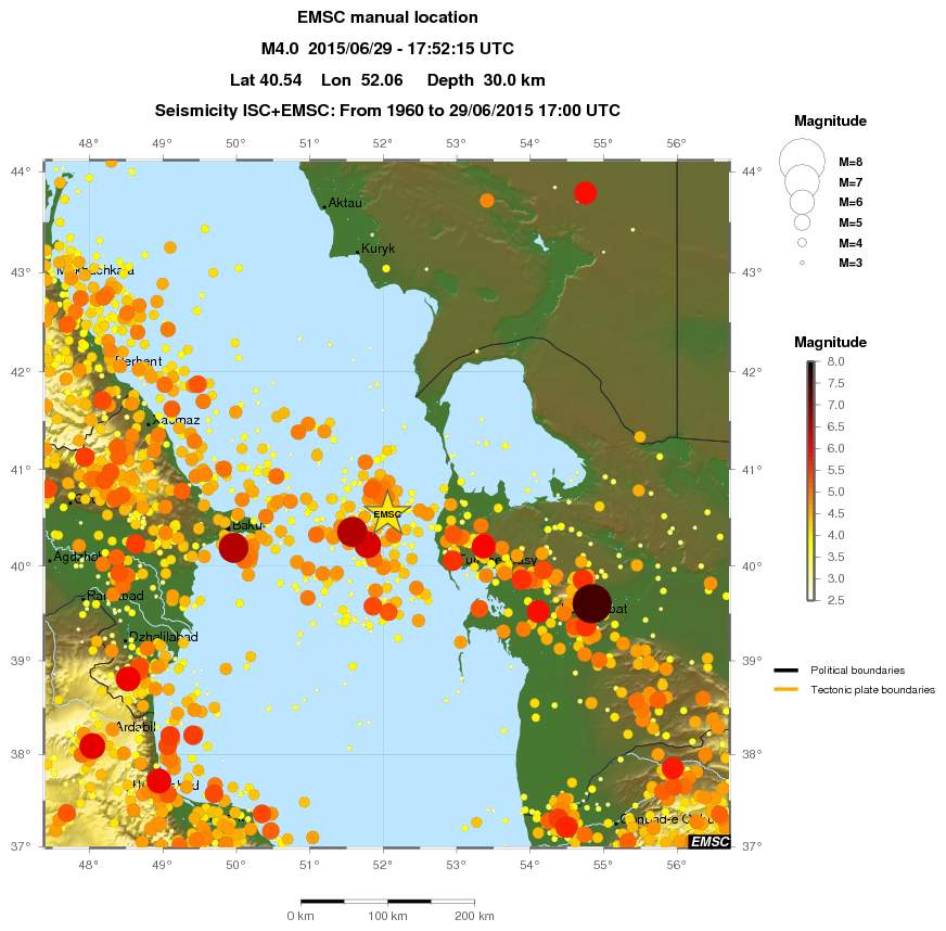 regional magnitude historical seismicity