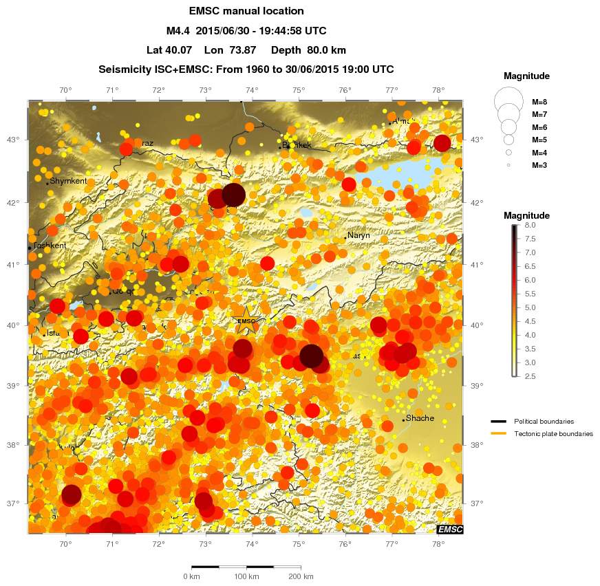 regional magnitude historical seismicity