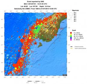 regional historical seismicity