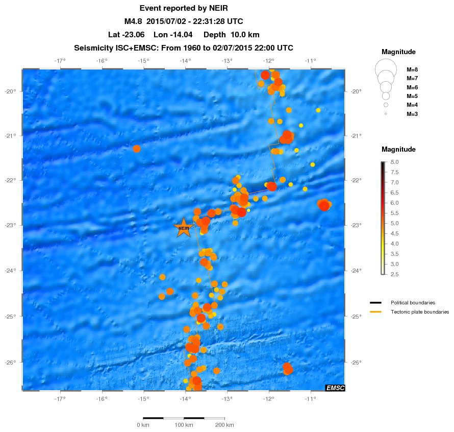 regional magnitude historical seismicity