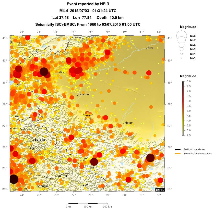 regional magnitude historical seismicity