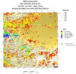 regional historical seismicity