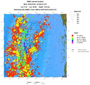 regional historical seismicity