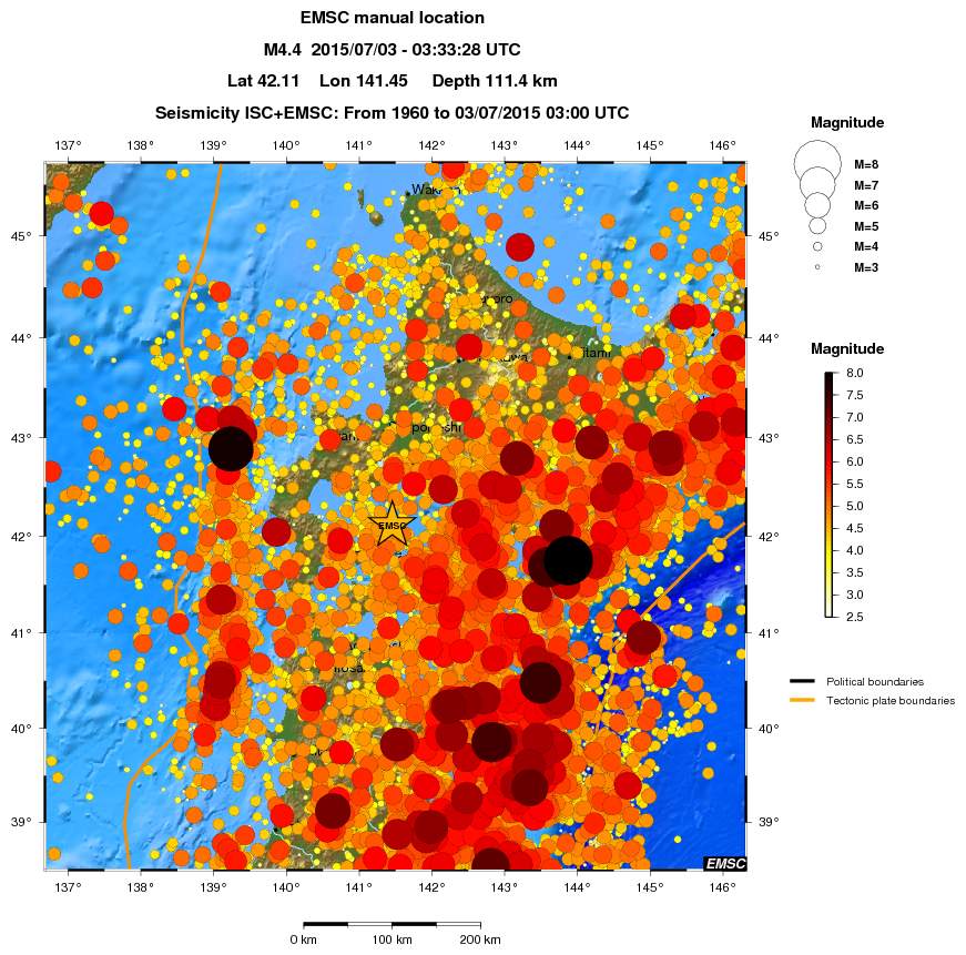 regional magnitude historical seismicity