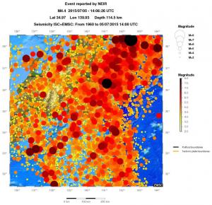 regional magnitude historical seismicity