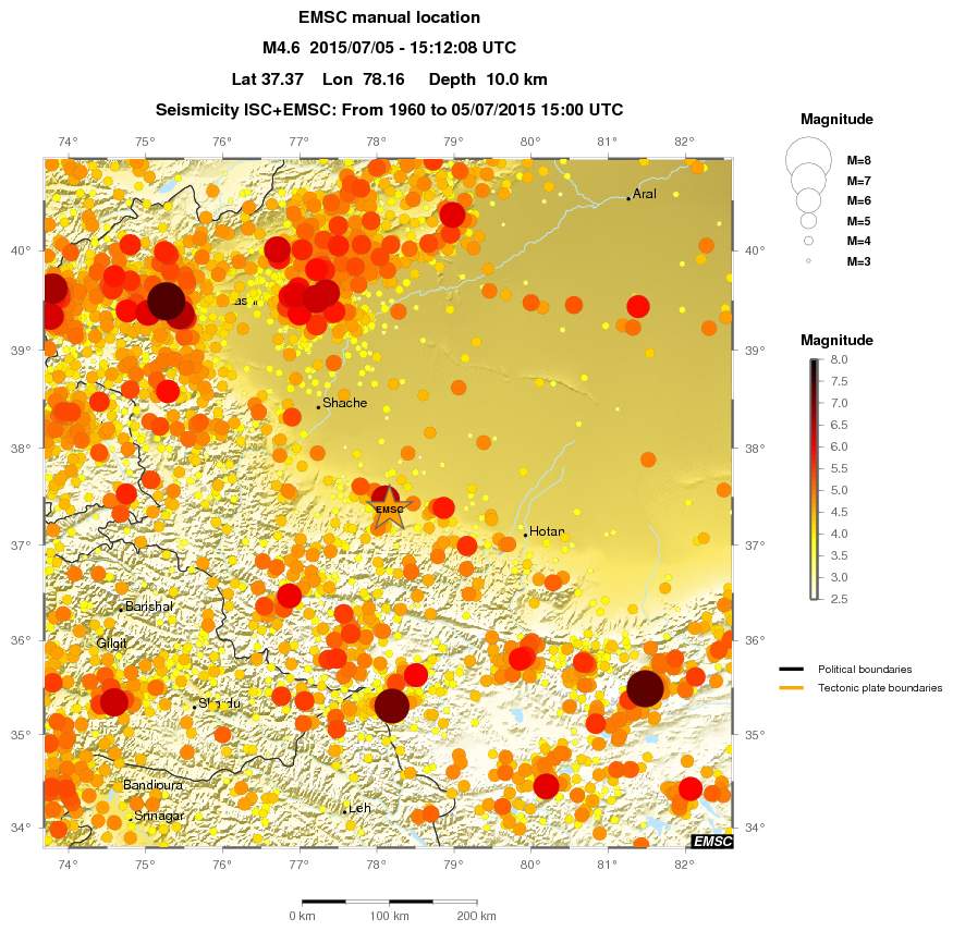 regional magnitude historical seismicity