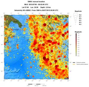 regional magnitude historical seismicity