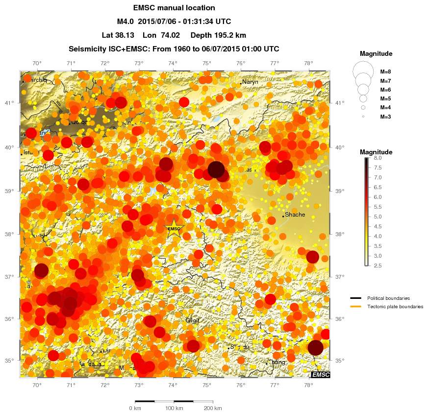 regional magnitude historical seismicity