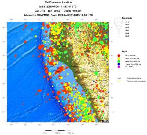 regional historical seismicity