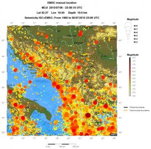 regional magnitude historical seismicity