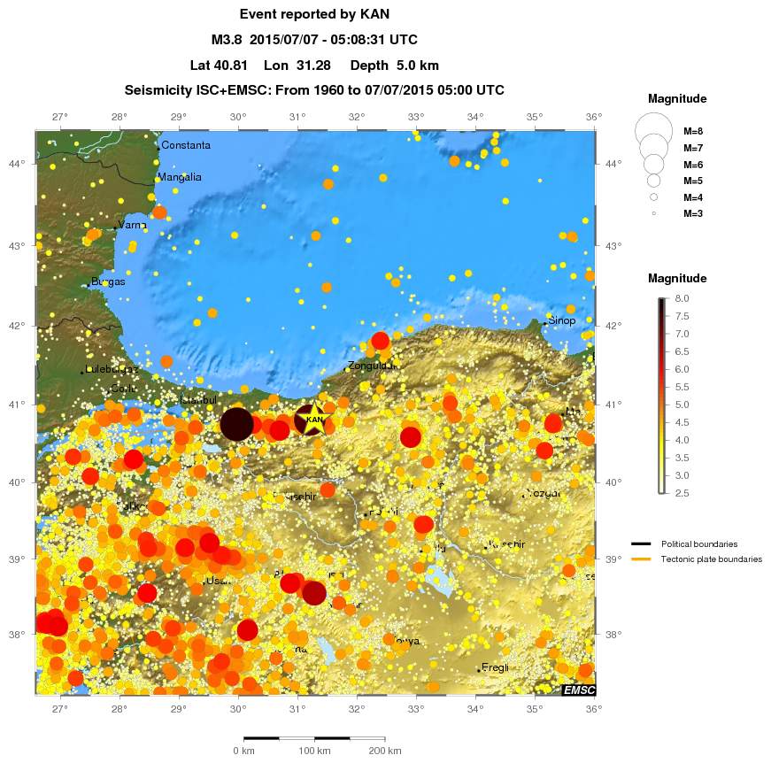 regional magnitude historical seismicity