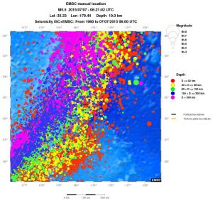 regional historical seismicity
