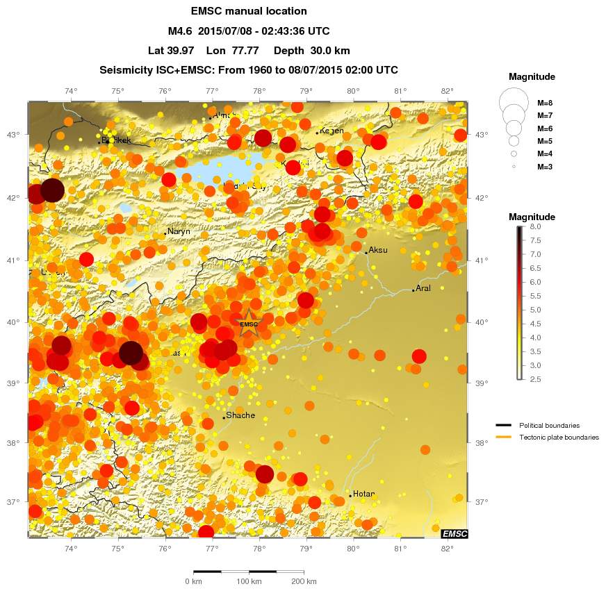 regional magnitude historical seismicity