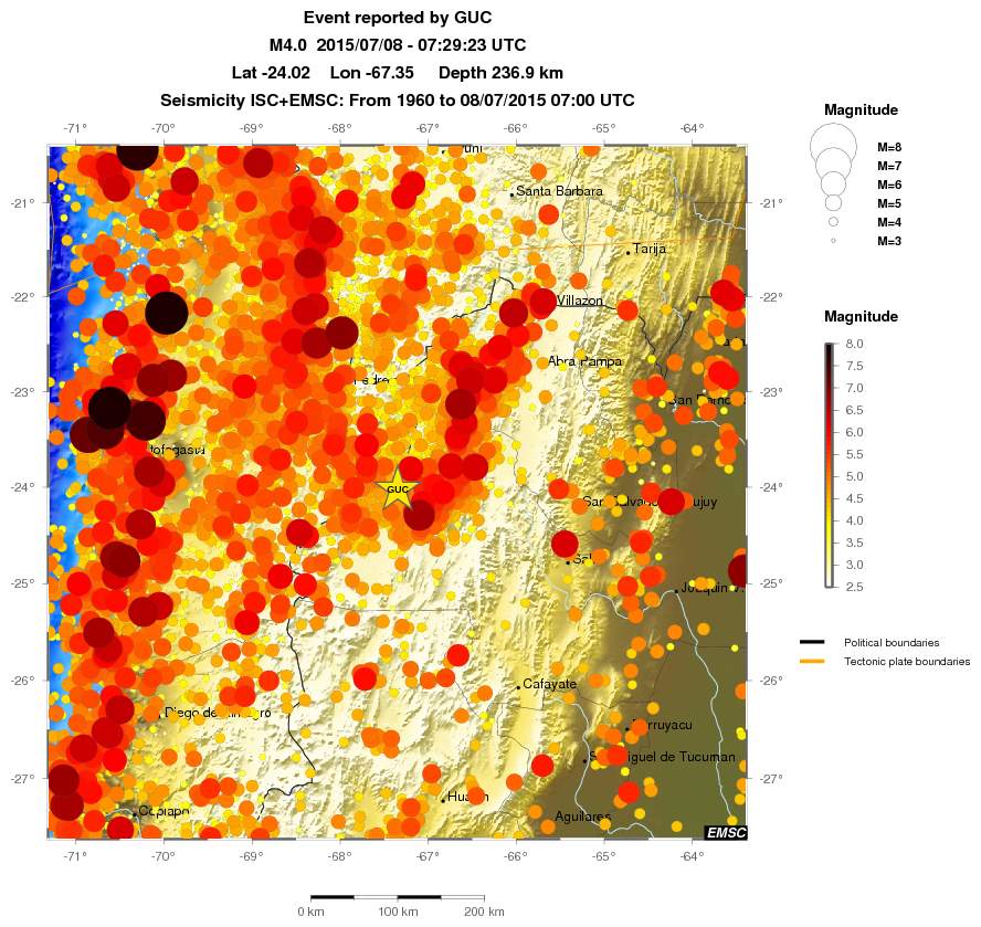 regional magnitude historical seismicity