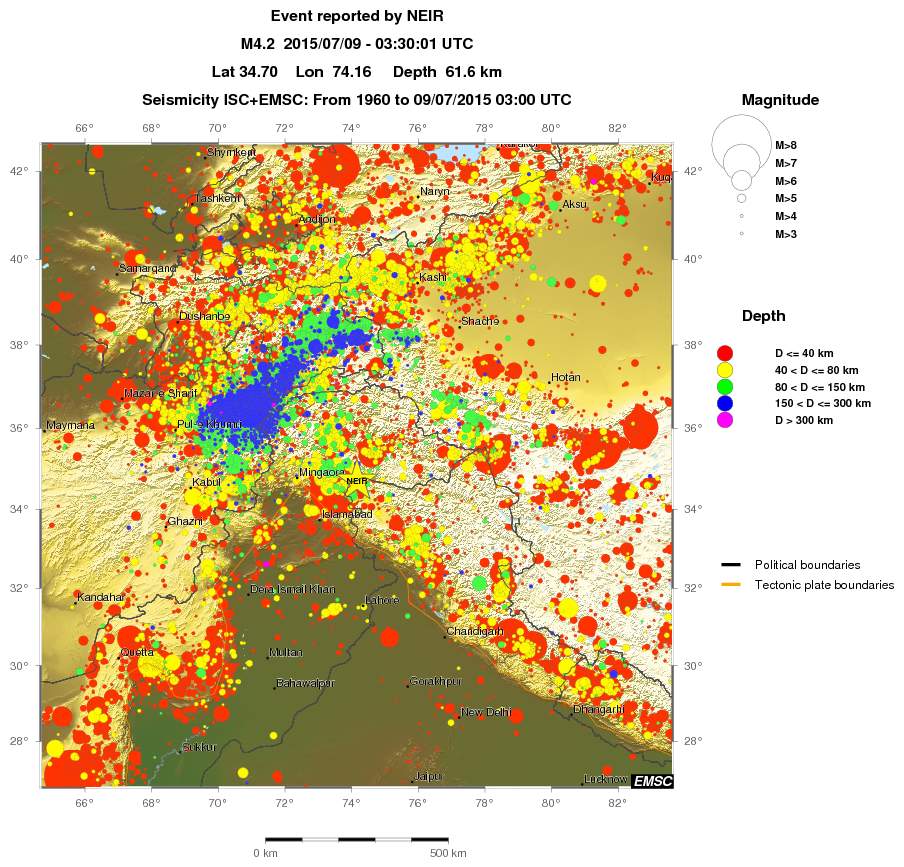 wide historical seismicity