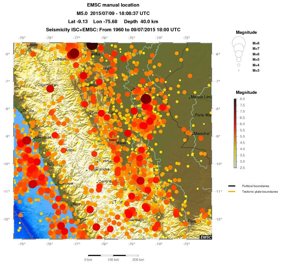 regional magnitude historical seismicity
