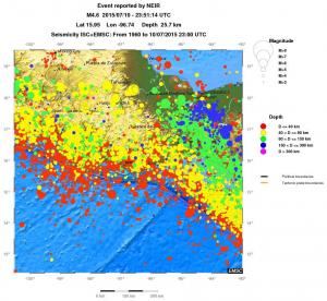 regional historical seismicity