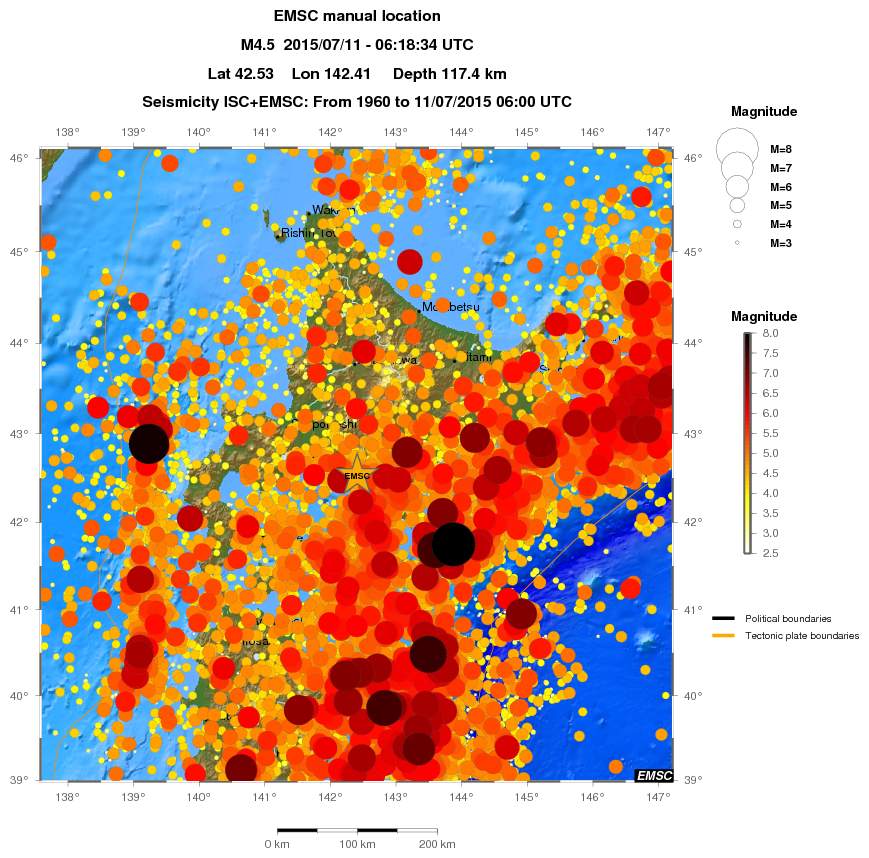 regional magnitude historical seismicity