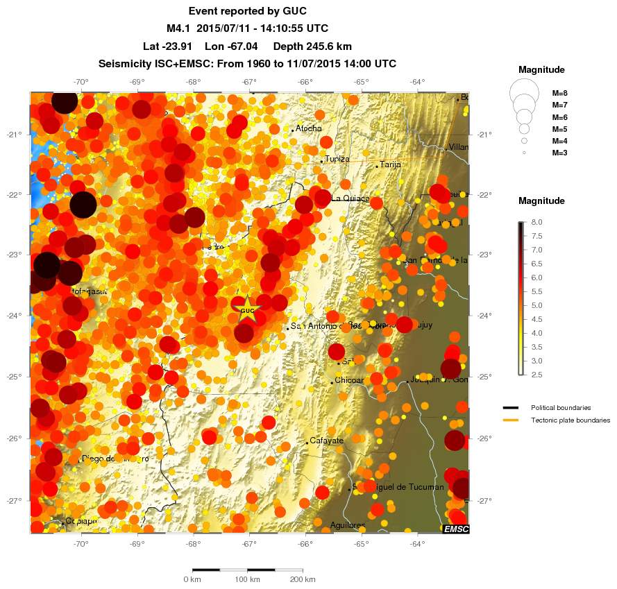 regional magnitude historical seismicity