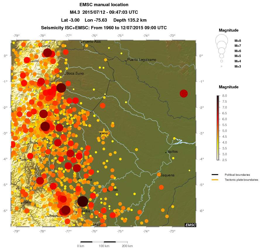 regional magnitude historical seismicity