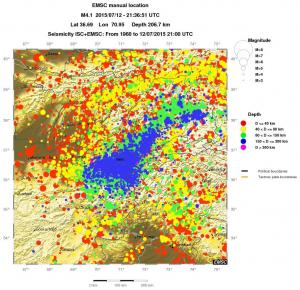 regional historical seismicity