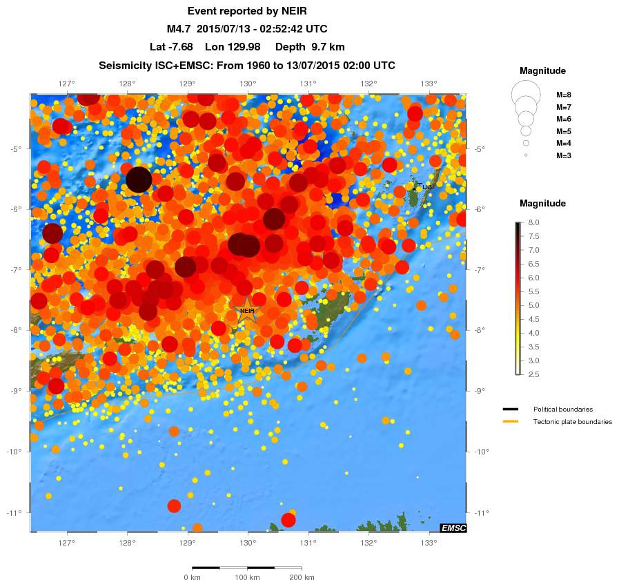 regional magnitude historical seismicity