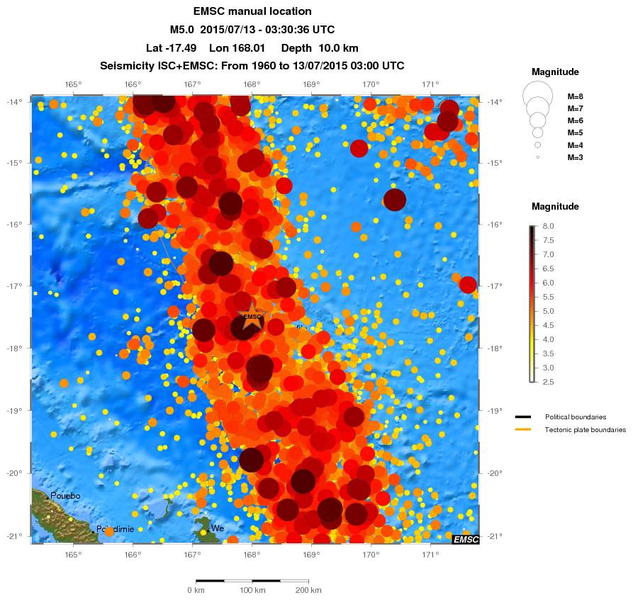 regional magnitude historical seismicity