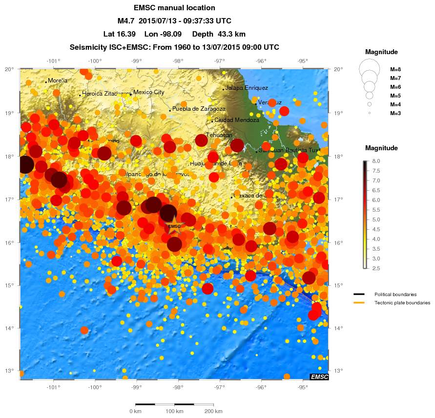 regional magnitude historical seismicity