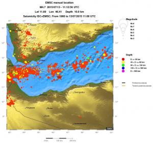 regional historical seismicity