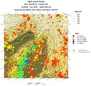 regional historical seismicity