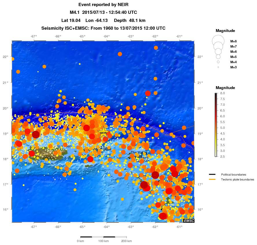 regional magnitude historical seismicity
