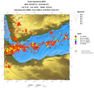 regional historical seismicity