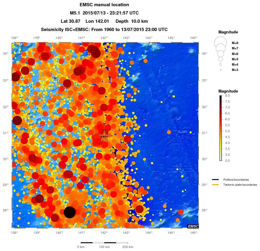regional magnitude historical seismicity