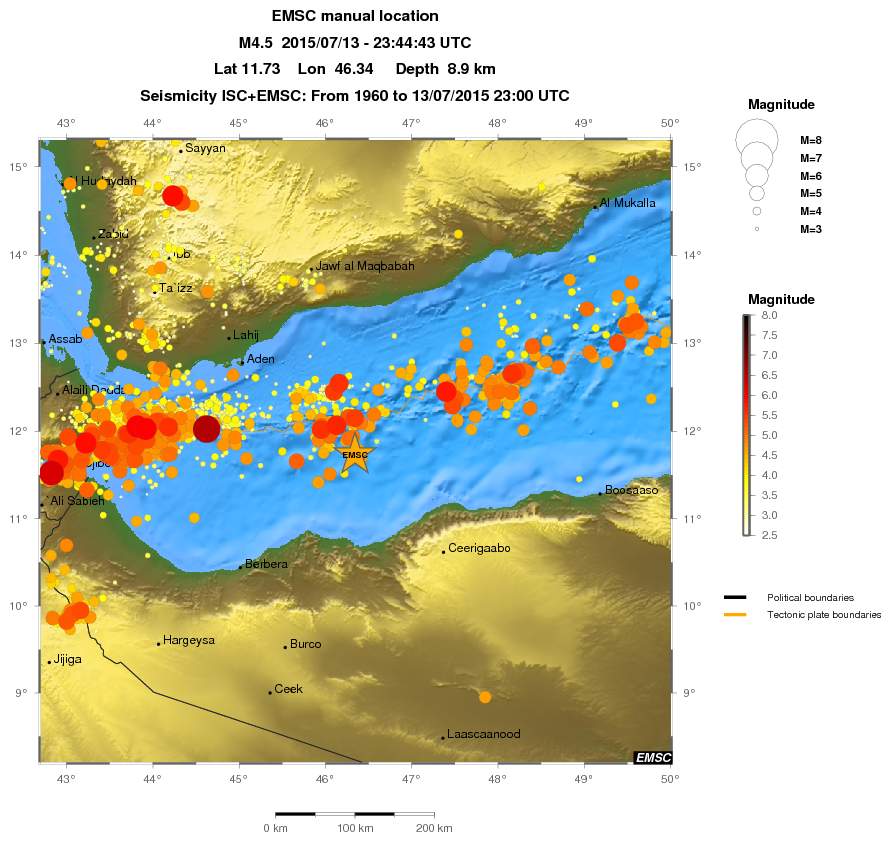 regional magnitude historical seismicity