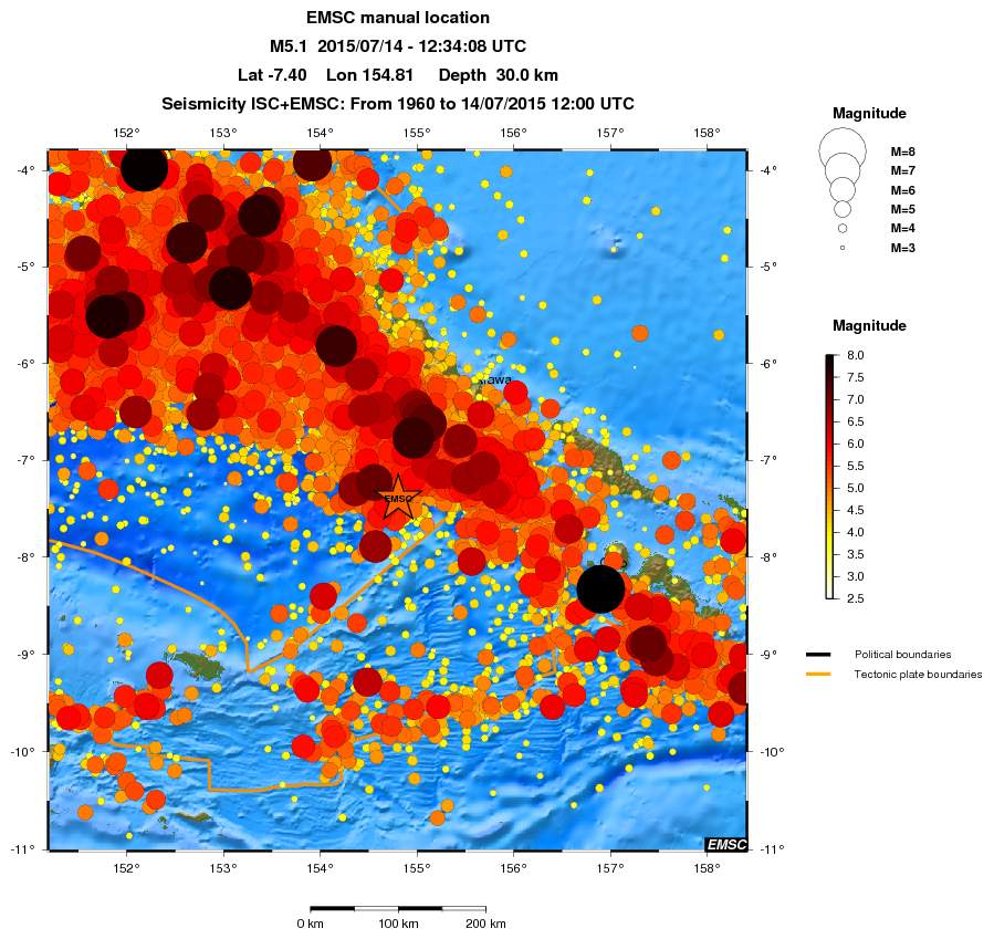 regional magnitude historical seismicity