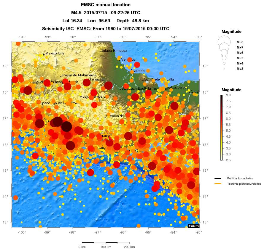 regional magnitude historical seismicity