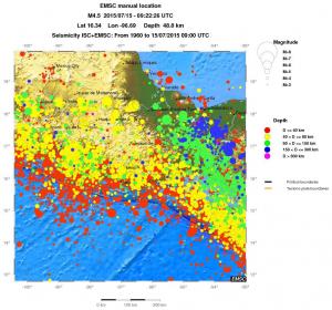 regional historical seismicity