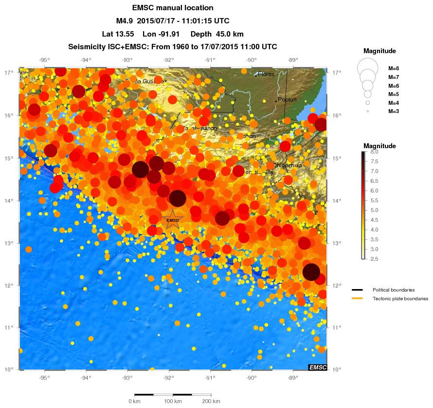 regional magnitude historical seismicity
