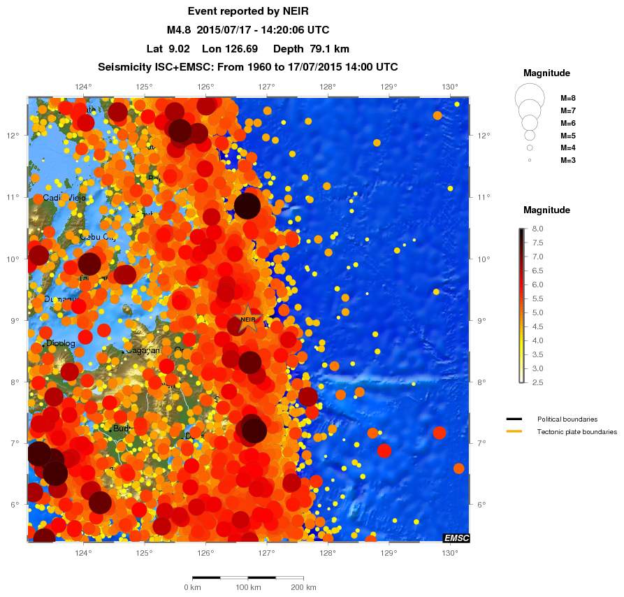 regional magnitude historical seismicity