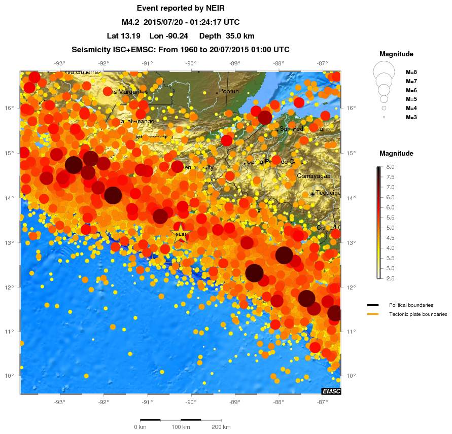 regional magnitude historical seismicity