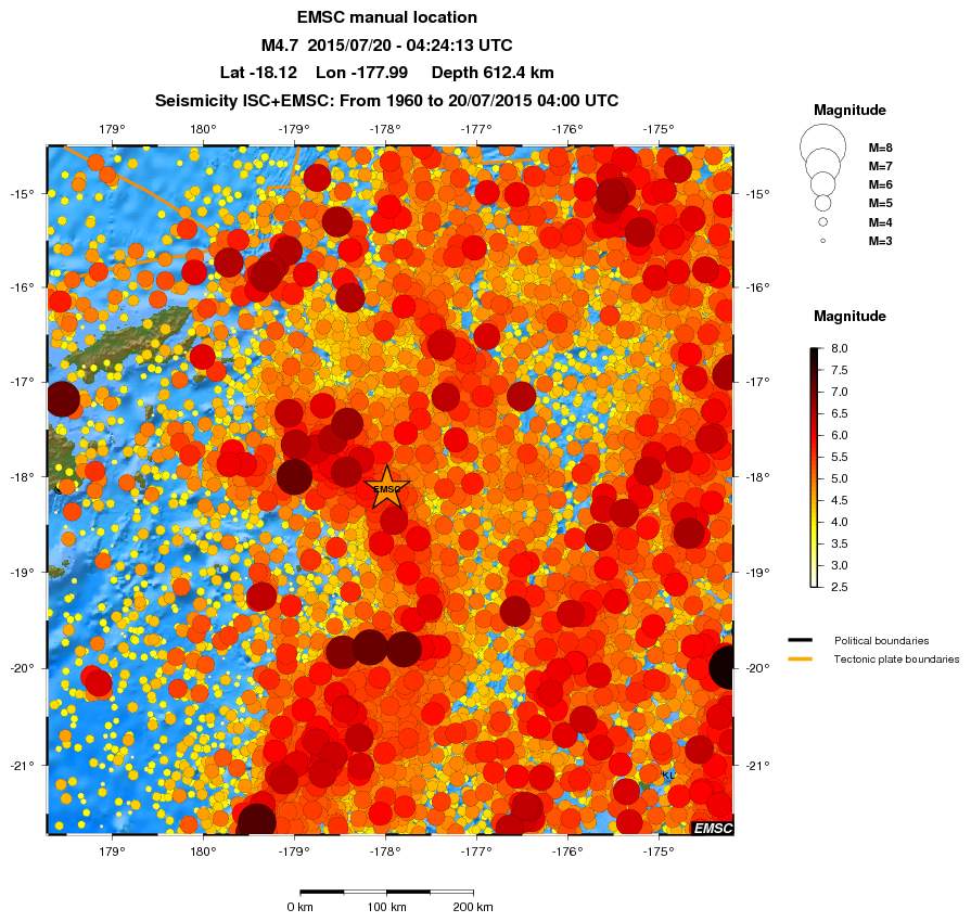 regional magnitude historical seismicity