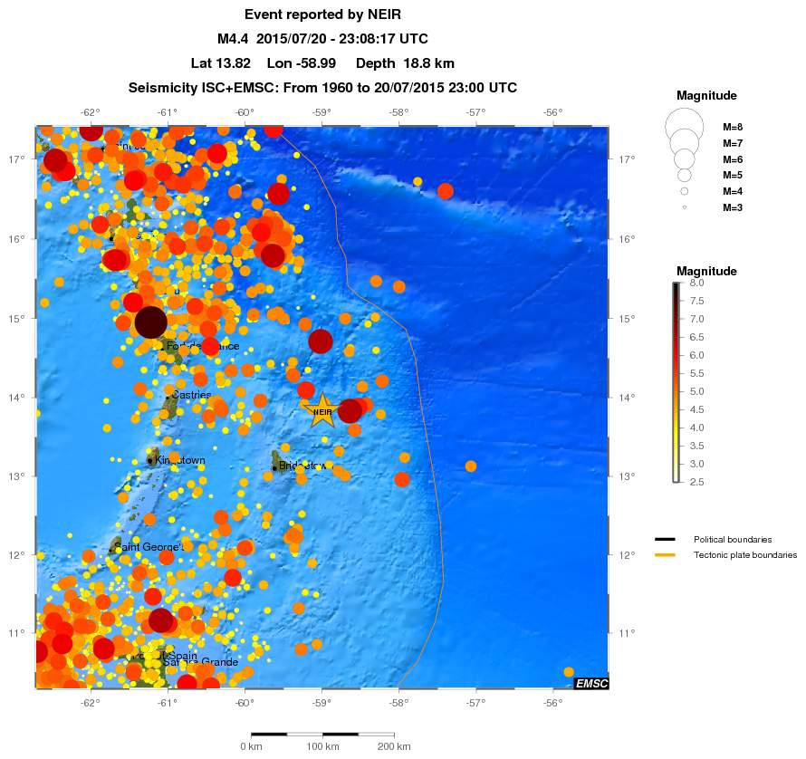 regional magnitude historical seismicity