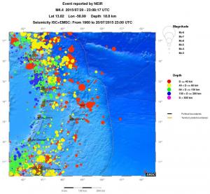 regional historical seismicity