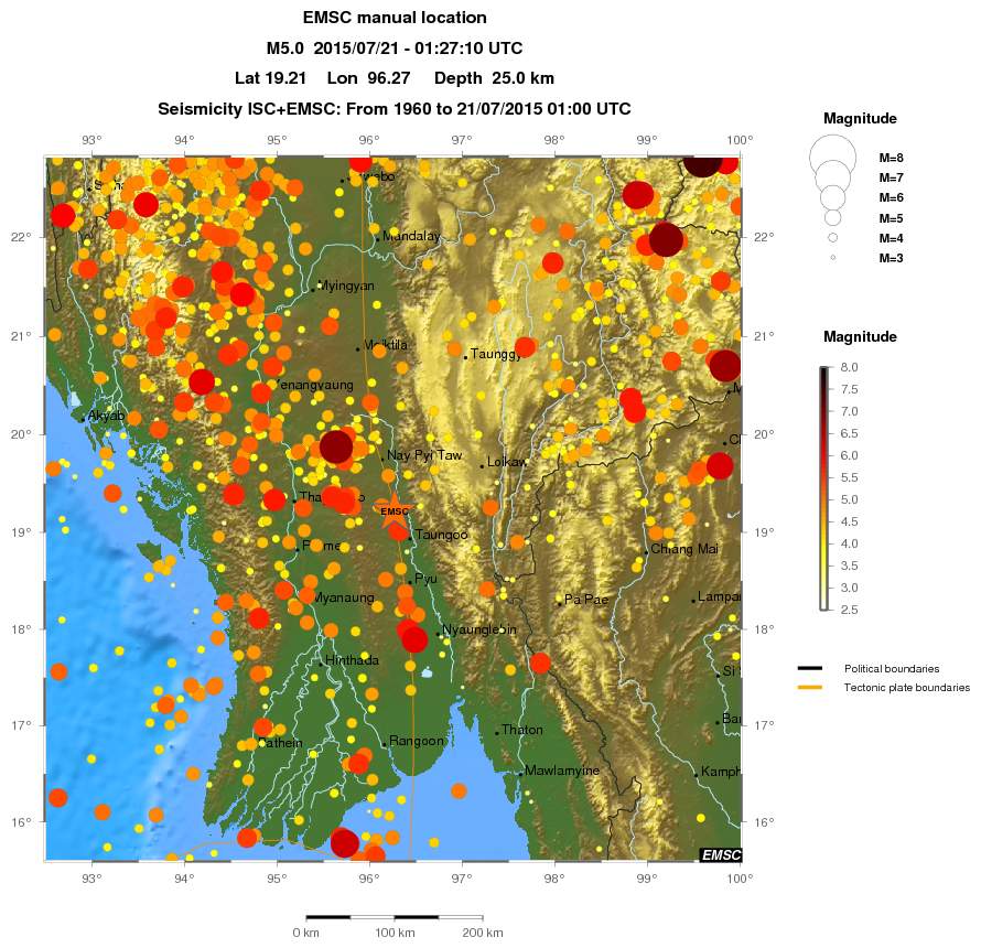 regional magnitude historical seismicity