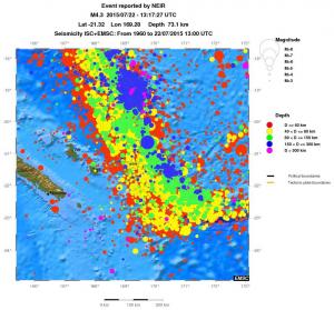 regional historical seismicity